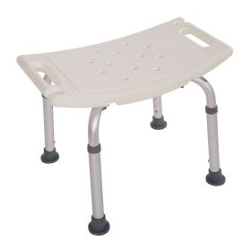 1.35MM Simple White Bath Chair - Lightweight and Durable (Color: White)